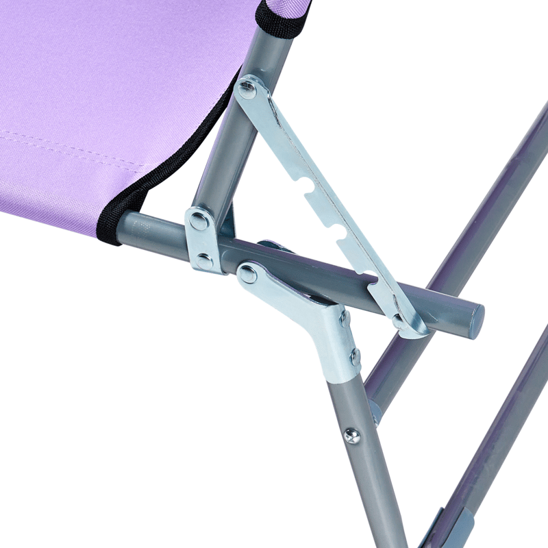 Solstol utomhus Foligno Stål - Violett/Silver - Utemöbler - Utestol & trädgårdsstol - Solsäng & Solvagnar