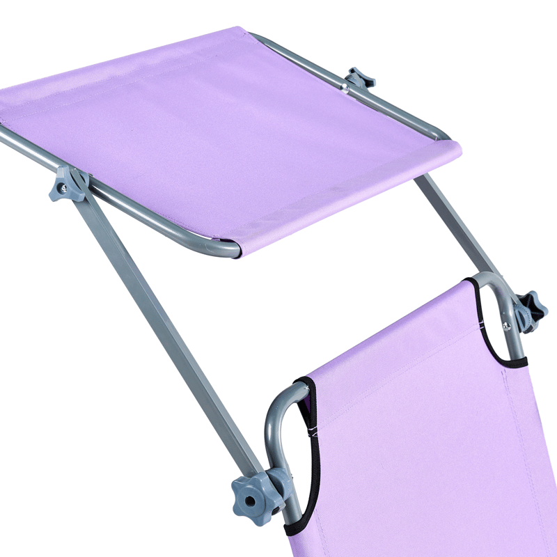 Solstol utomhus Foligno Stål - Violett/Silver - Utemöbler - Utestol & trädgårdsstol - Solsäng & Solvagnar