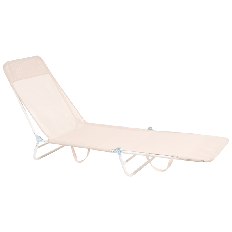 Solstol utomhus Kastoria, Beige/Vit