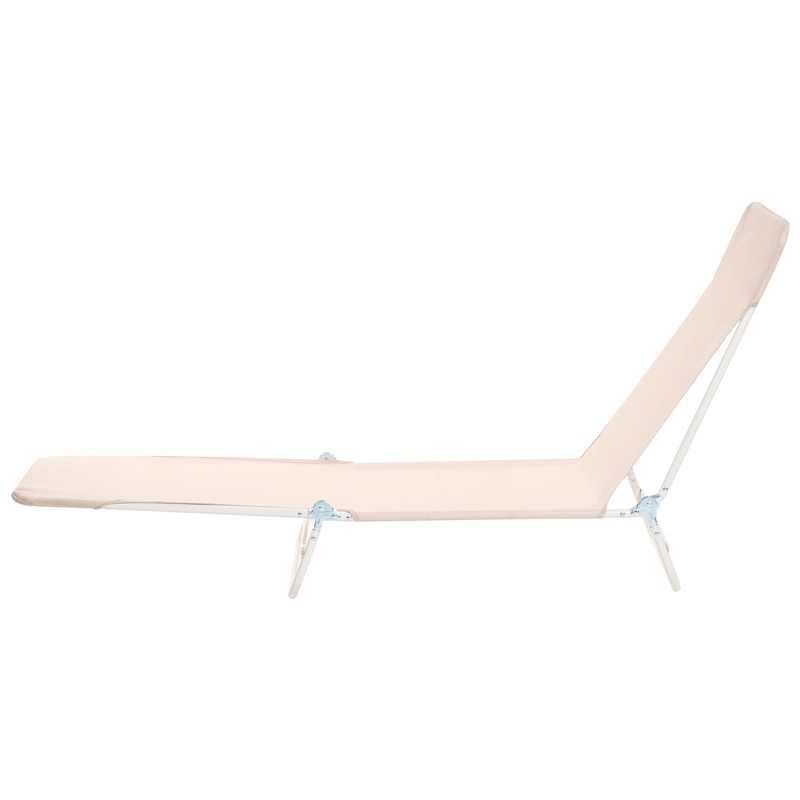 Solstol utomhus Kastoria - Beige/Vit - Utemöbler - Utestol & trädgårdsstol - Solsäng & Solvagnar