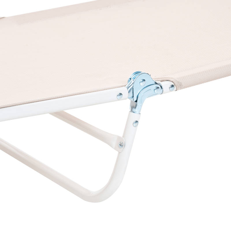 Solstol utomhus Kastoria - Beige/Vit - Utemöbler - Utestol & trädgårdsstol - Solsäng & Solvagnar