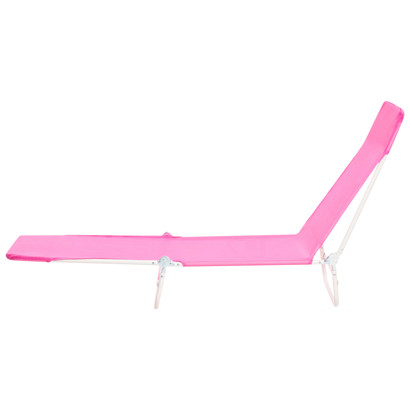 Solstol utomhus Kastoria Stål - Rosa/Vit - Utemöbler - Utestol & trädgårdsstol - Solsäng & Solvagnar