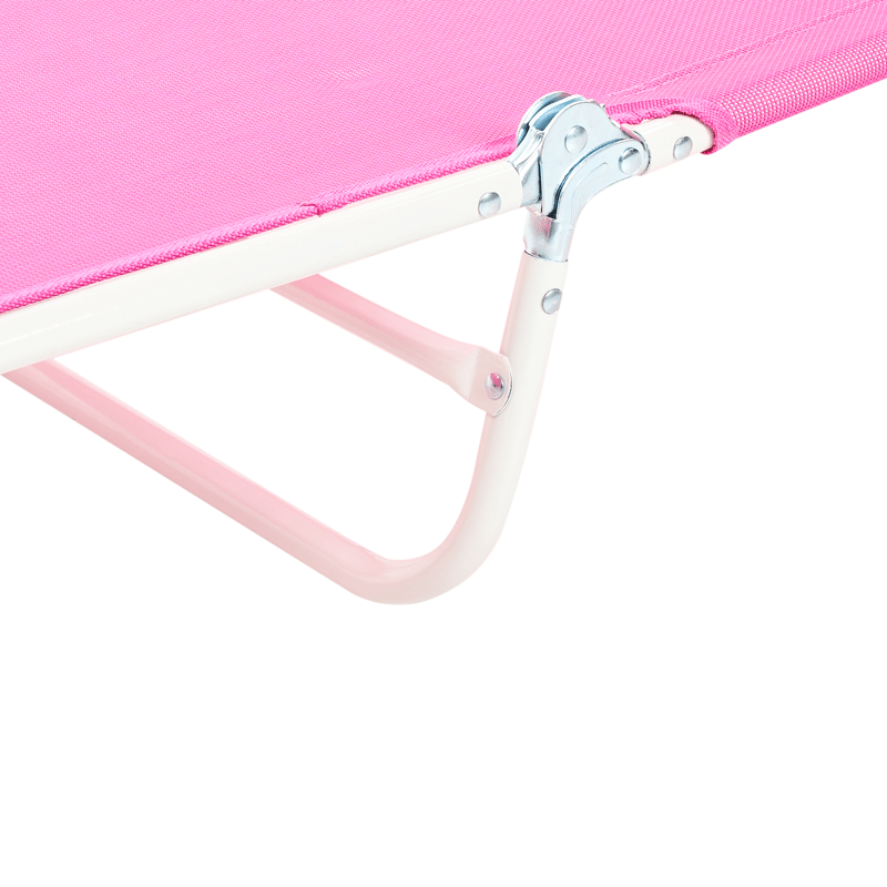 Solstol utomhus Kastoria Stål - Rosa/Vit - Utemöbler - Utestol & trädgårdsstol - Solsäng & Solvagnar