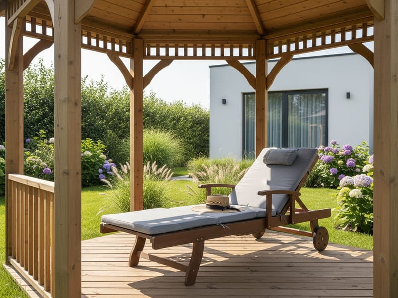 Solstol utomhus med Dyna Amantea Premium Akaciaträ - Brun/Grå - Utemöbler - Utestol & trädgårdsstol - Solsäng & Solvagnar