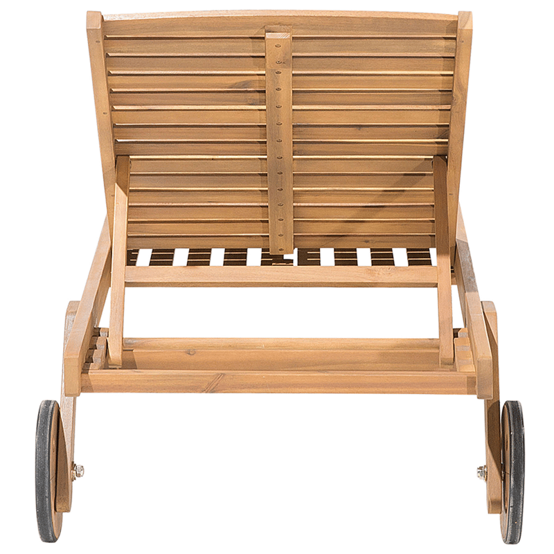 Solstol utomhus med Dyna Cesana Premium Akaciaträ - Brun/Beige - Utemöbler - Utestol & trädgårdsstol - Solsäng & Solvagnar