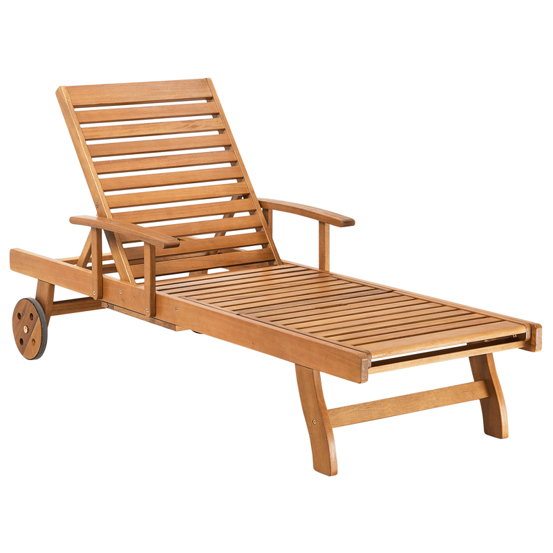 Solstol utomhus med Dyna Java Premium Akaciaträ - Brun/Taupe - Utemöbler - Utestol & trädgårdsstol - Solsäng & Solvagnar