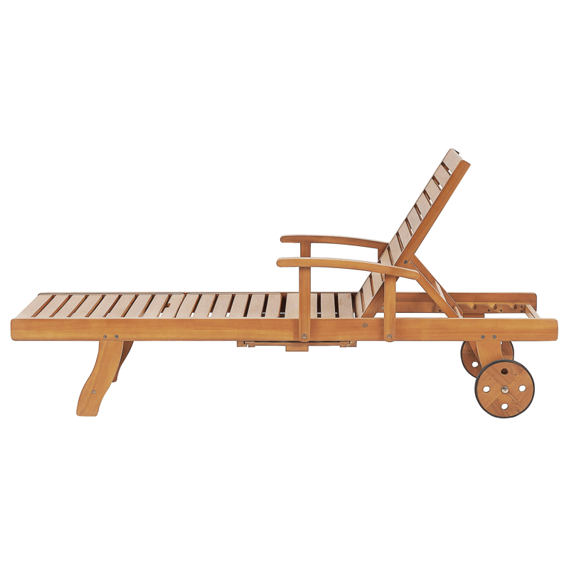 Solstol utomhus med Dyna Java Premium Akaciaträ - Brun/Taupe - Utemöbler - Utestol & trädgårdsstol - Solsäng & Solvagnar