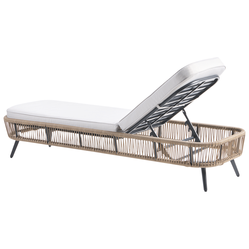 Solstol utomhus med Dyna Zeri Konstrotting - Beige - Utemöbler - Utestol & trädgårdsstol - Solsäng & Solvagnar