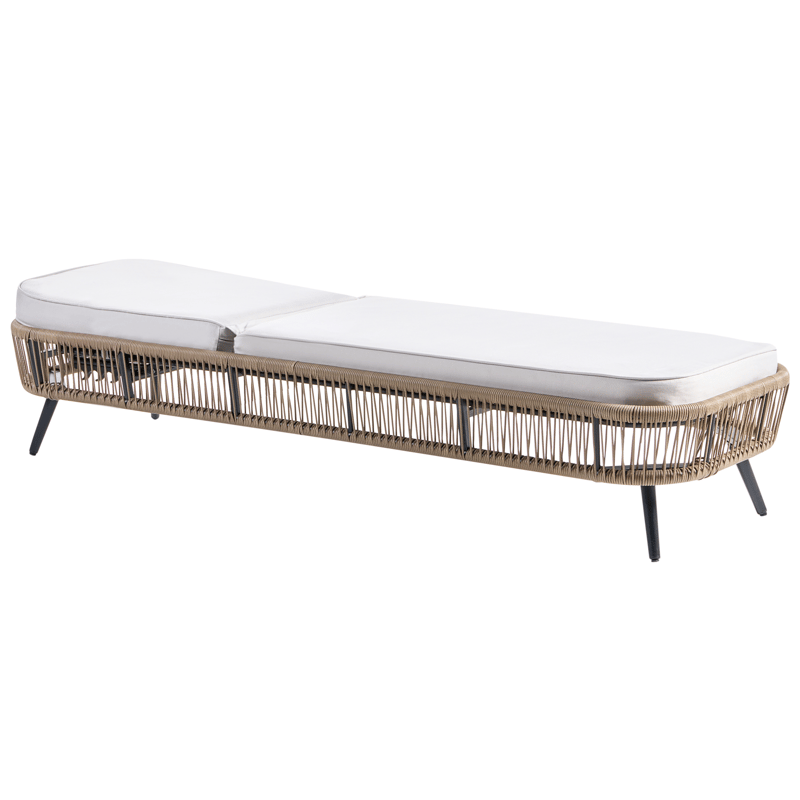 Solstol utomhus med Dyna Zeri Konstrotting - Beige - Utemöbler - Utestol & trädgårdsstol - Solsäng & Solvagnar