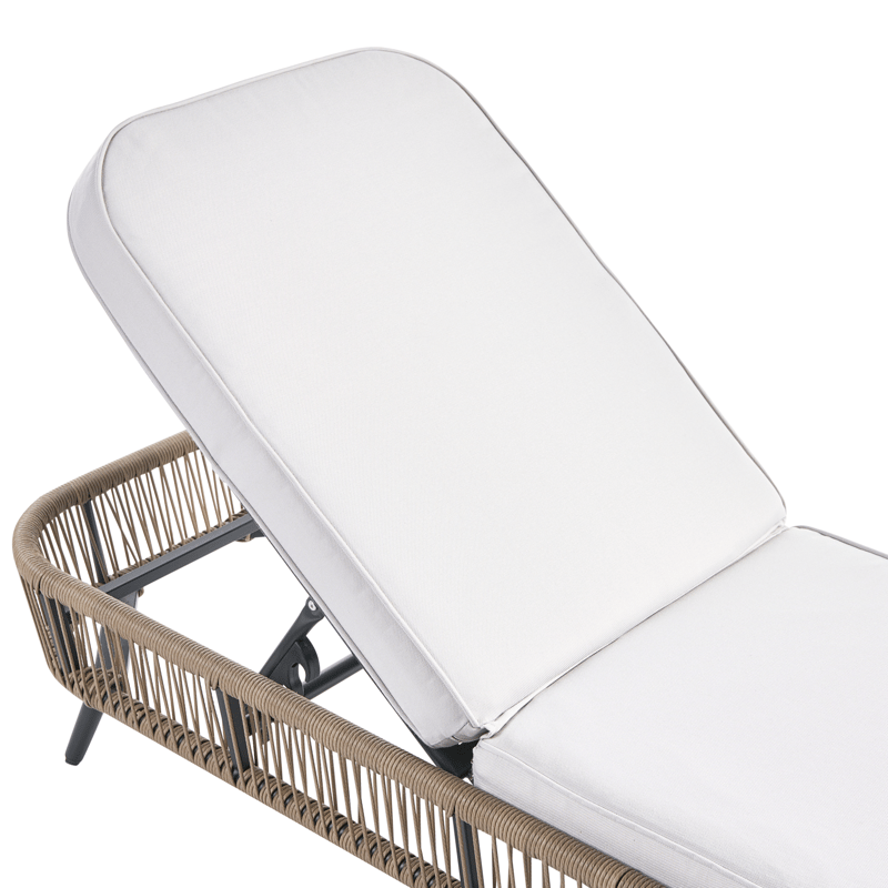 Solstol utomhus med Dyna Zeri Konstrotting - Beige - Utemöbler - Utestol & trädgårdsstol - Solsäng & Solvagnar