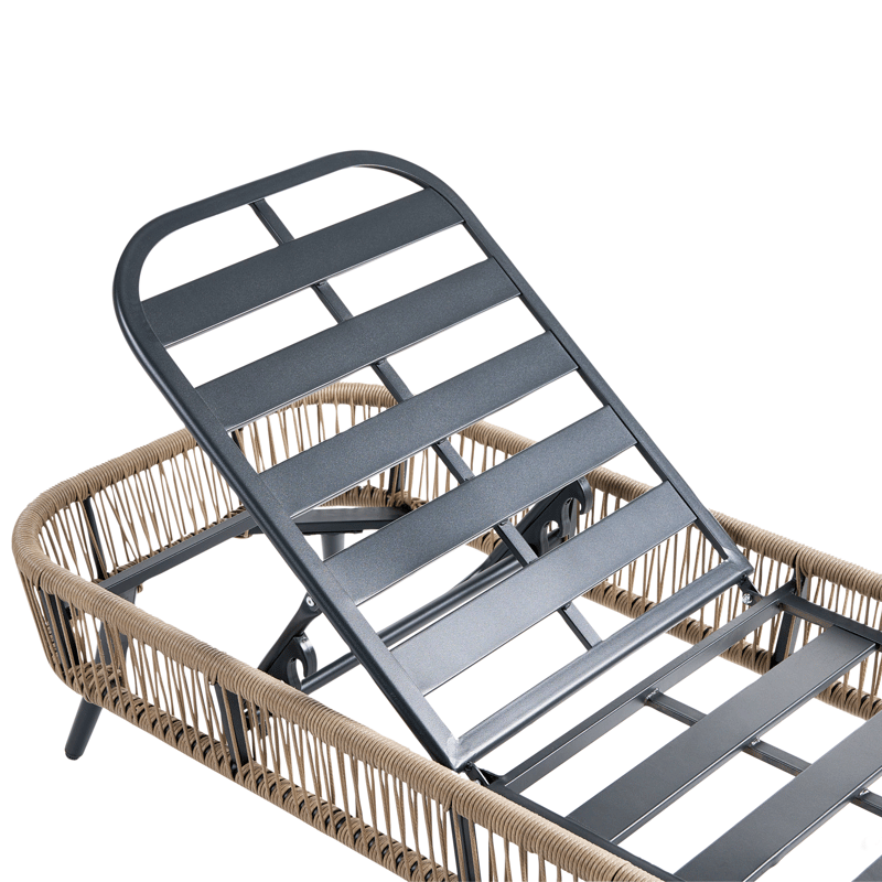 Solstol utomhus med Dyna Zeri Konstrotting - Beige - Utemöbler - Utestol & trädgårdsstol - Solsäng & Solvagnar