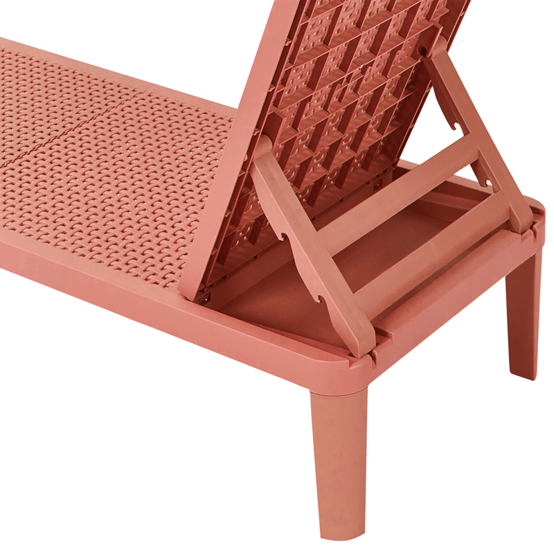 Solstol utomhus Ossimo - Röd - Utemöbler - Utestol & trädgårdsstol - Solstolar