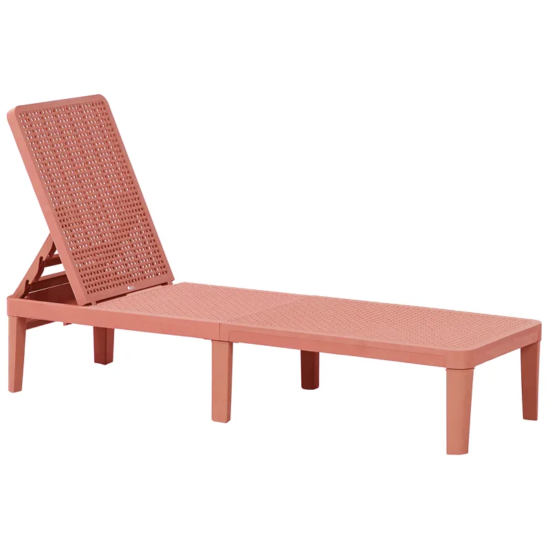 Solstol utomhus Ossimo - Röd - Utemöbler - Utestol & trädgårdsstol - Solstolar