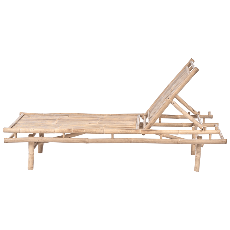 Solstol utomhus Sulmona Bambuträ - Brun - Utemöbler - Utestol & trädgårdsstol - Solsäng & Solvagnar