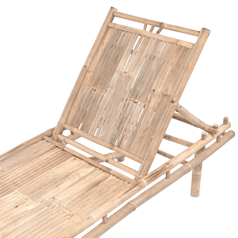 Solstol utomhus Sulmona Bambuträ - Brun - Utemöbler - Utestol & trädgårdsstol - Solsäng & Solvagnar