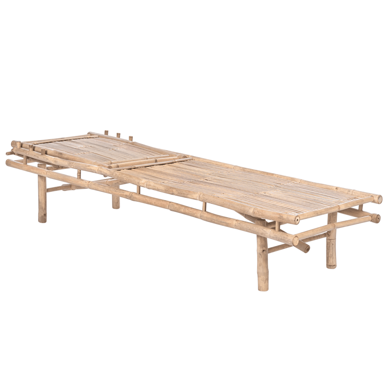 Solstol utomhus Sulmona Bambuträ - Brun - Utemöbler - Utestol & trädgårdsstol - Solsäng & Solvagnar