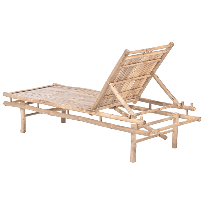 Solstol utomhus Sulmona Bambuträ - Brun - Utemöbler - Utestol & trädgårdsstol - Solsäng & Solvagnar