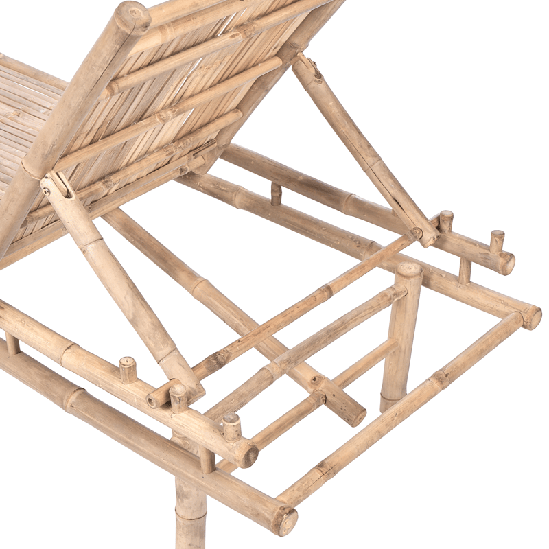 Solstol utomhus Sulmona Bambuträ - Brun - Utemöbler - Utestol & trädgårdsstol - Solsäng & Solvagnar