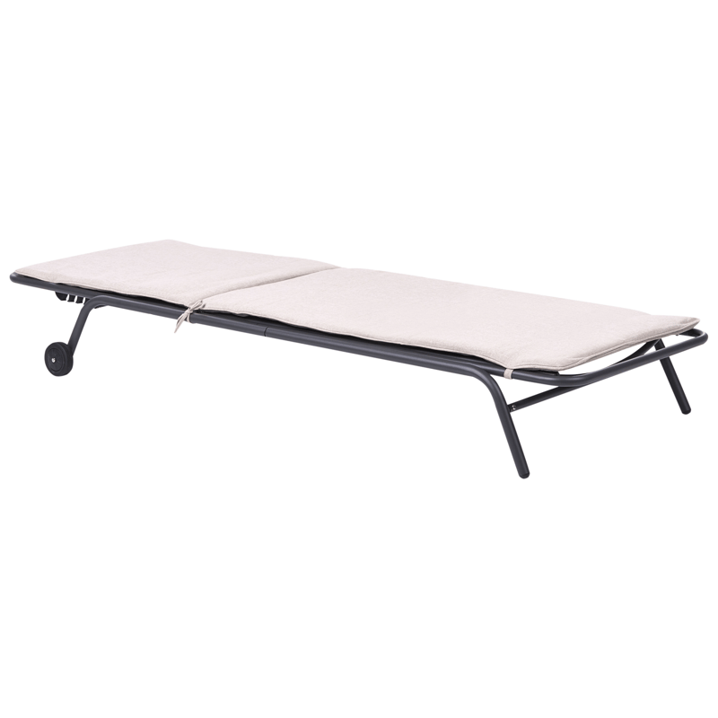 Solstol utomhus Volterra Stål - Beige/Grå - Utemöbler - Utestol & trädgårdsstol - Solsäng & Solvagnar