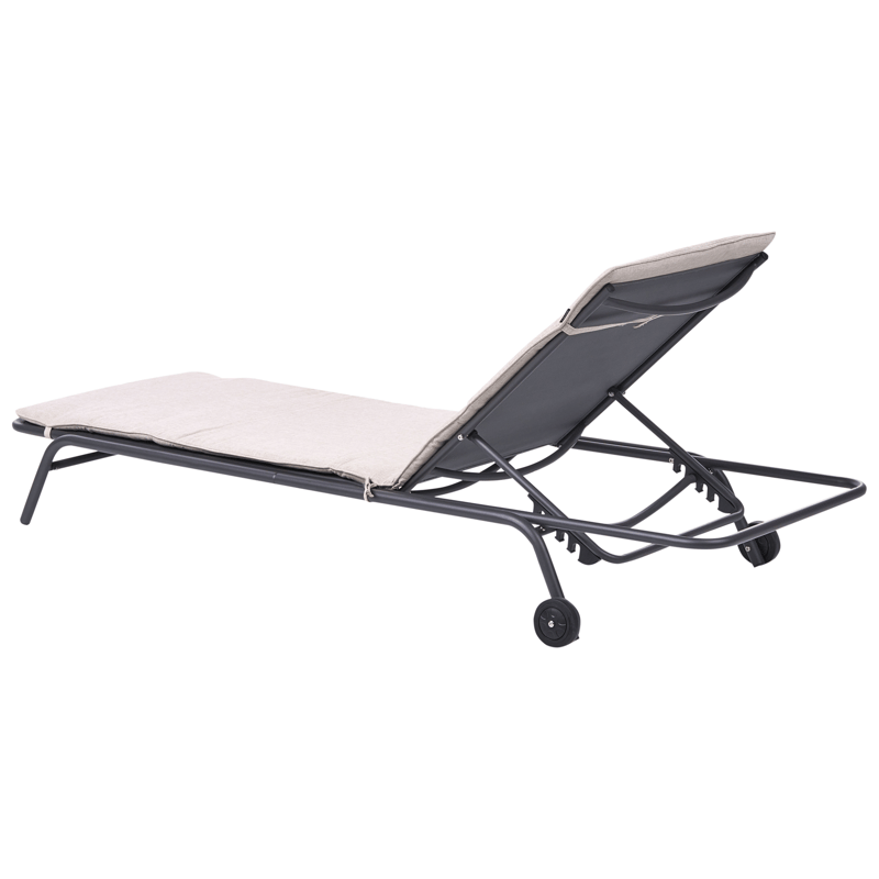 Solstol utomhus Volterra Stål - Beige/Grå - Utemöbler - Utestol & trädgårdsstol - Solsäng & Solvagnar