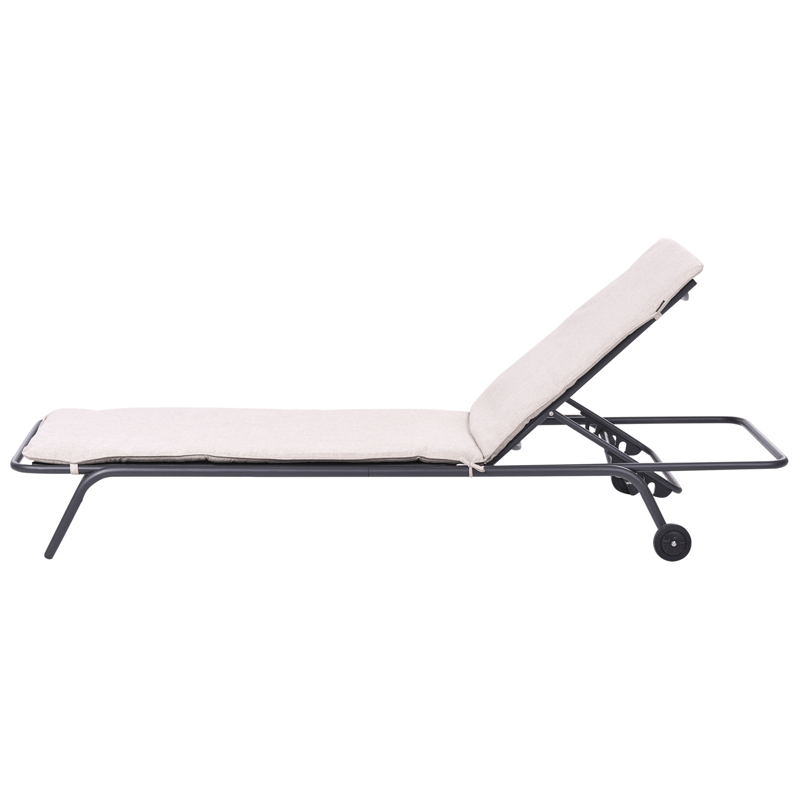 Solstol utomhus Volterra Stål - Beige/Grå - Utemöbler - Utestol & trädgårdsstol - Solsäng & Solvagnar