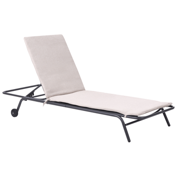 Solstol utomhus Volterra Stål - Beige/Grå - Utemöbler - Utestol & trädgårdsstol - Solsäng & Solvagnar