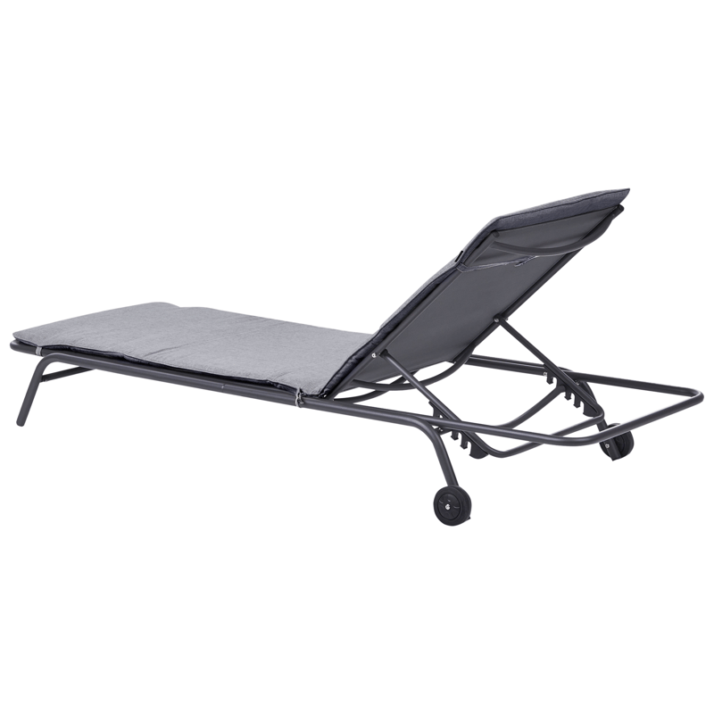 Solstol utomhus Volterra Stål - Grå - Utemöbler - Utestol & trädgårdsstol - Solsäng & Solvagnar