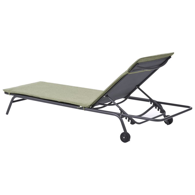Solstol utomhus Volterra Stål - Grön/Grå - Utemöbler - Utestol & trädgårdsstol - Solsäng & Solvagnar
