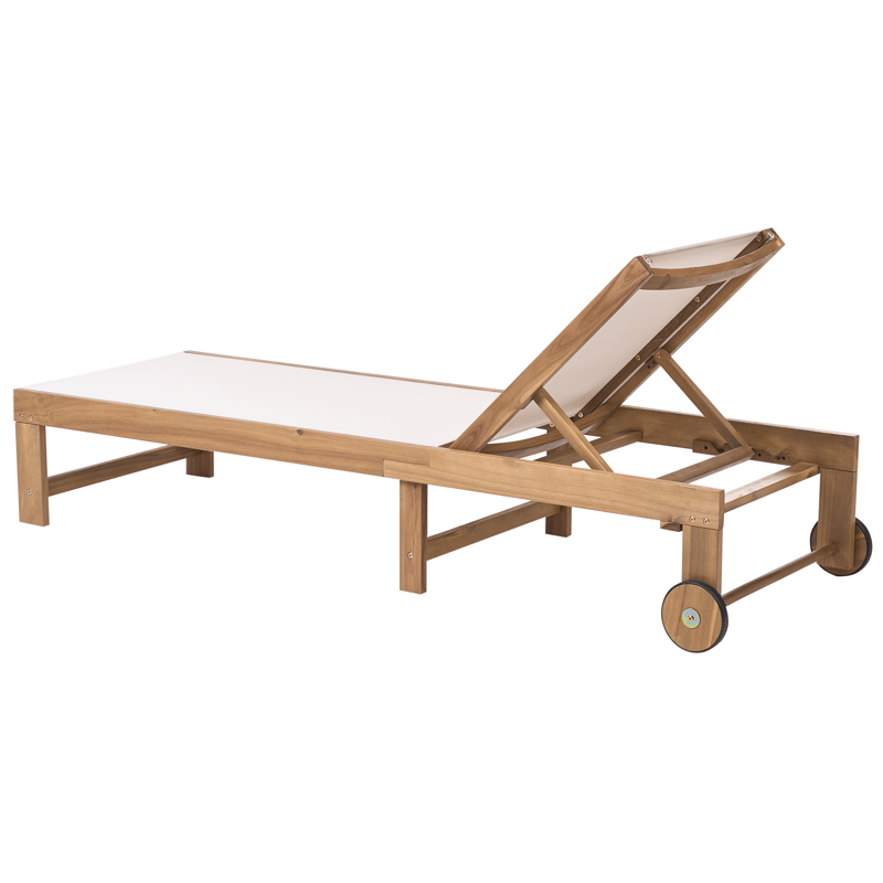 Solstol utomhus Pedesina Akaciaträ - Brun/Beige - Utemöbler - Utestol & trädgårdsstol - Solsäng & Solvagnar