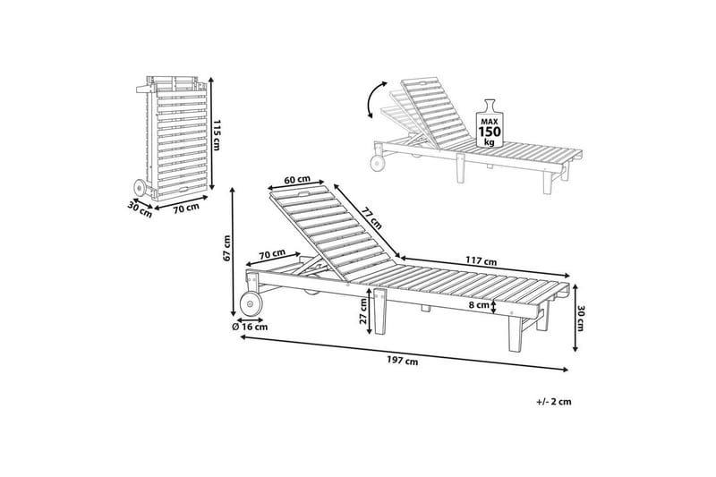 Solstol Pietralunga - Utemöbler - Utestol & trädgårdsstol - Solsäng & Solvagnar