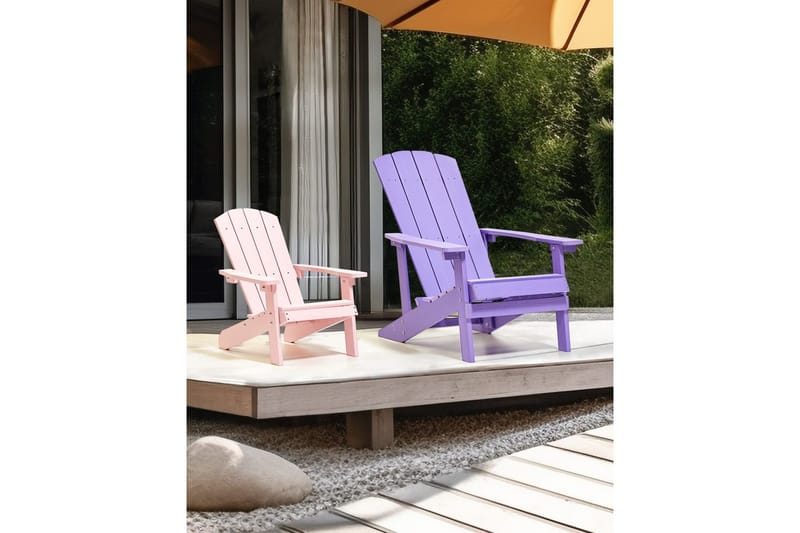 Barnstol Adirondack - Rosa - Utemöbler - Utestol & trädgårdsstol - Solstolar - Däckstol