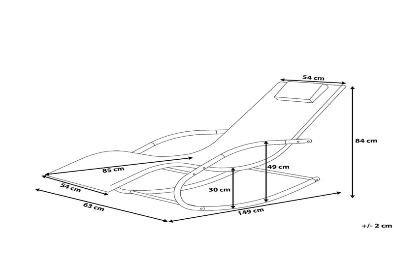 Carano Solstol 149 cm - Blå - Utemöbler - Utestol & trädgårdsstol - Gungstol utomhus