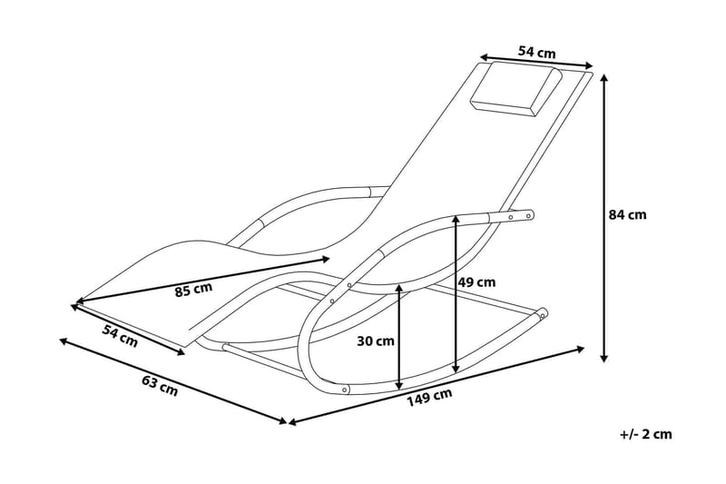 Carano Solstol 149 cm - Grå - Solstolar