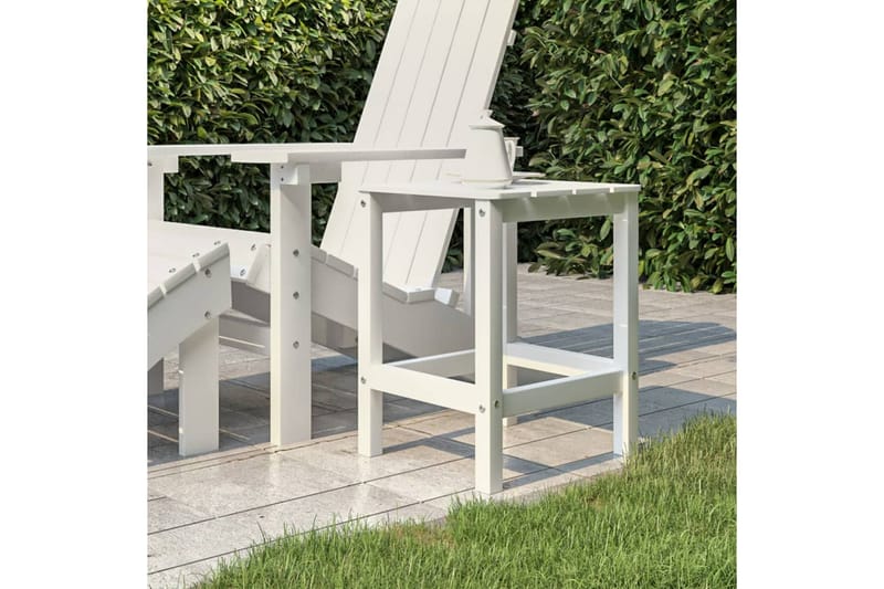Adirondack bord vit 38x38x46 cm HDPE - Vit - Utemöbler - Utestol & trädgårdsstol - Solstolar - Däckstol