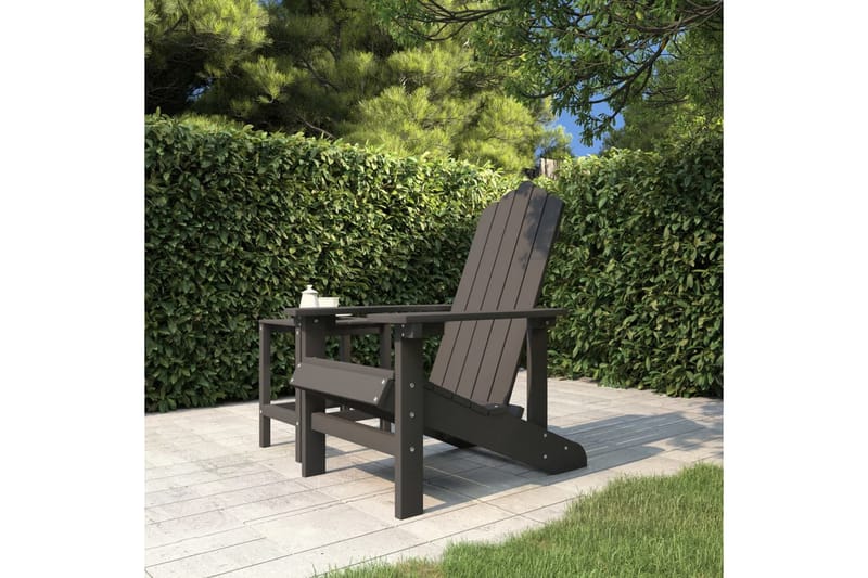 Adirondackstol HDPE antracit - Antracit - Utemöbler - Utestol & trädgårdsstol - Solstolar - Däckstol