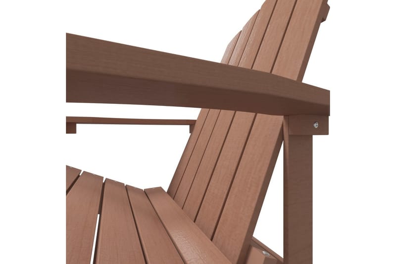 Adirondackstol HDPE brun - Brun - Utemöbler - Utestol & trädgårdsstol - Solstolar - Däckstol