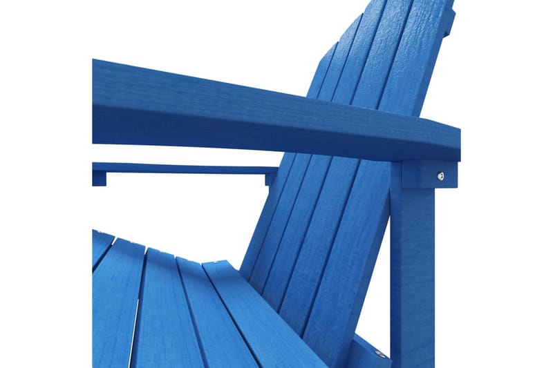 Adirondackstol med fotpall HDPE aquablå - Blå - Utemöbler - Utestol & trädgårdsstol - Solstolar - Däckstol