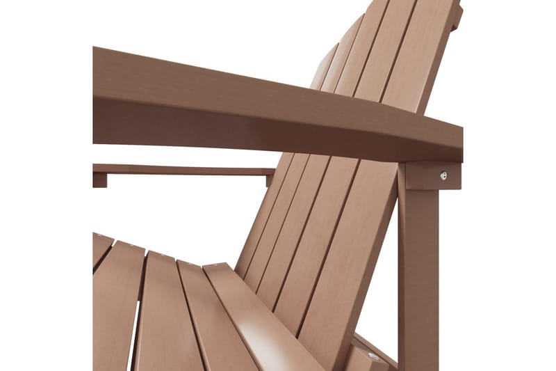 Adirondackstol med fotpall HDPE brun - Brun - Utemöbler - Utestol & trädgårdsstol - Solstolar - Däckstol