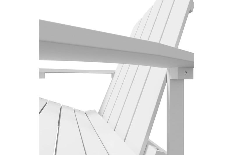 Adirondackstol med fotpall HDPE vit - Vit - Utemöbler - Utestol & trädgårdsstol - Solstolar - Däckstol