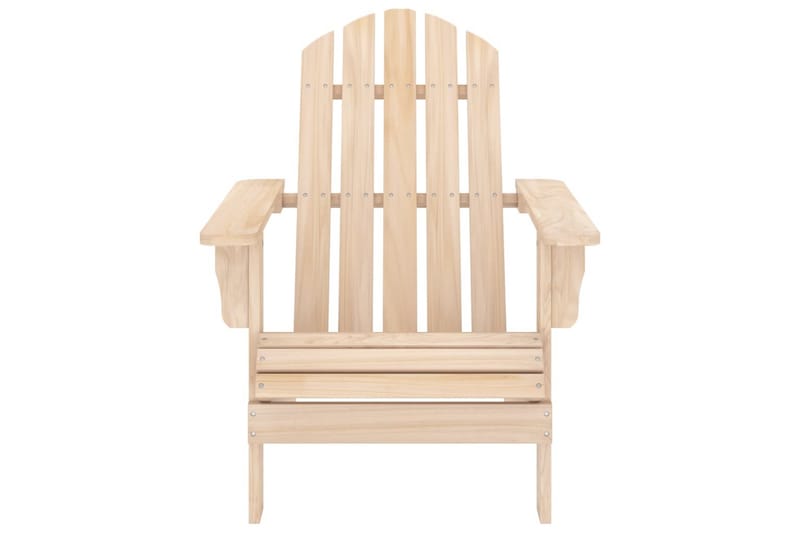 Adirondackstol med fotpall och bord massivt granträ - Beige - Utemöbler - Utestol & trädgårdsstol - Solstolar - Däckstol