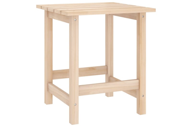 Adirondackstol med fotpall och bord massivt granträ - Beige - Utemöbler - Utestol & trädgårdsstol - Solstolar - Däckstol