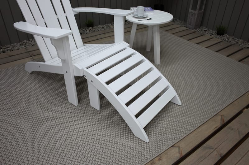 Cranston Fotpall till däckstol - Vit - Utemöbler - Utestol & trädgårdsstol - Solstolar - Däckstol