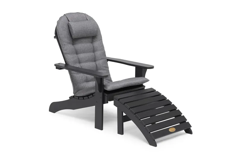 Tennessee Däckstol med Fotstöd Orkangrå - Hillerstorp - Utemöbler - Utestol & trädgårdsstol - Solstolar - Däckstol