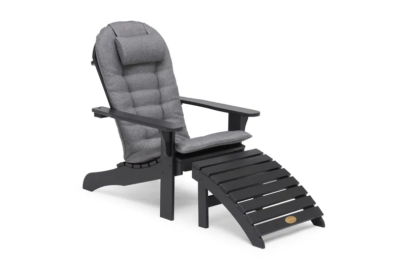 Tennessee Däckstol med Fotstöd Orkangrå - Hillerstorp - Utemöbler - Utestol & trädgårdsstol - Solstolar - Däckstol