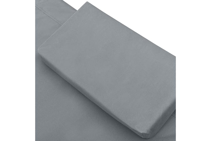 Trädgårdssäng grå 200x90 cm stål - Grå - Utemöbler - Utestol & trädgårdsstol - Solstolar - Däckstol