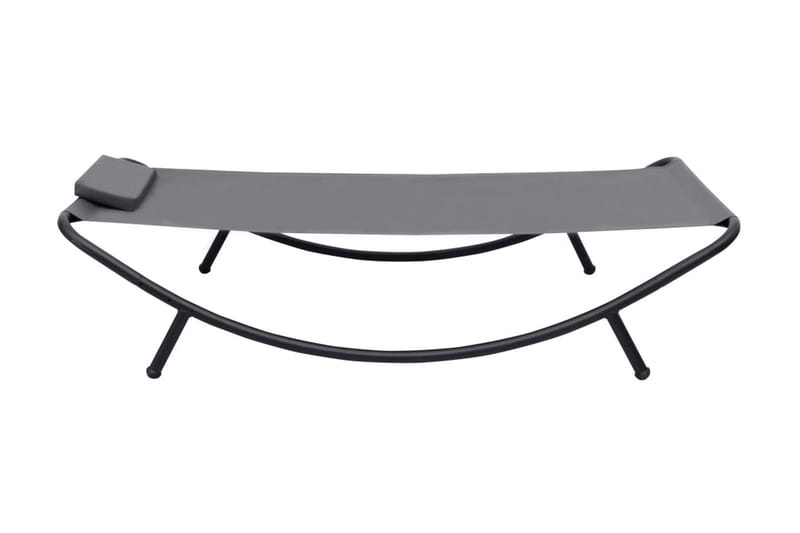 Trädgårdssäng grå 200x90 cm stål - Grå - Utemöbler - Utestol & trädgårdsstol - Solstolar - Däckstol