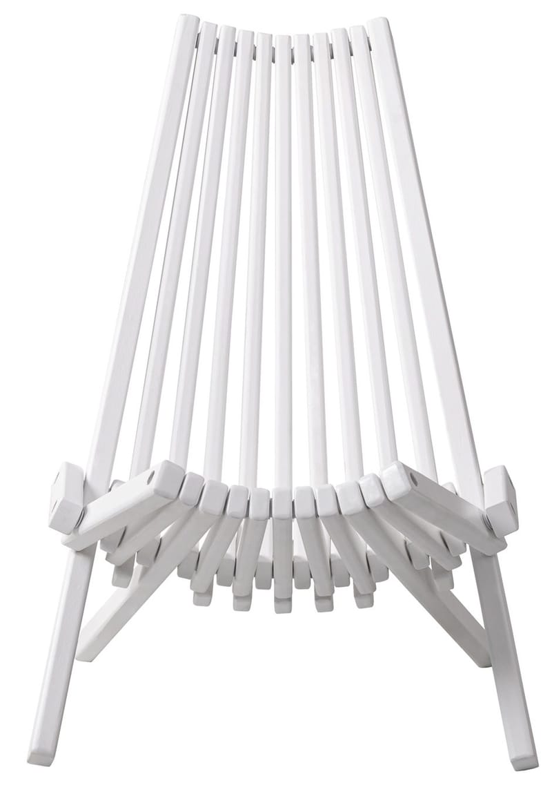 Däckstol vit med nackkudde - vit - Utemöbler - Utestol & trädgårdsstol - Solstolar - Däckstol