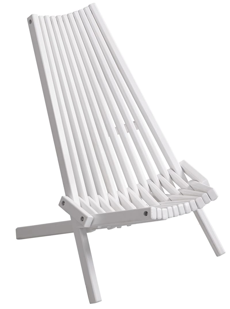 Däckstol vit med nackkudde - vit - Utemöbler - Utestol & trädgårdsstol - Solstolar - Däckstol