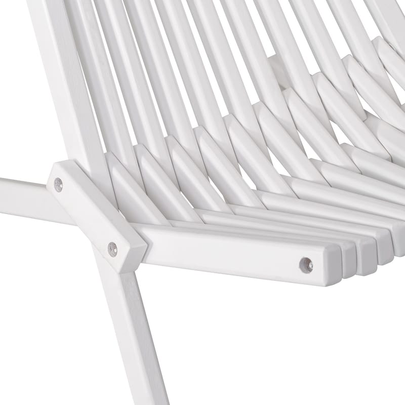 Däckstol vit med nackkudde - vit - Utemöbler - Utestol & trädgårdsstol - Solstolar - Däckstol