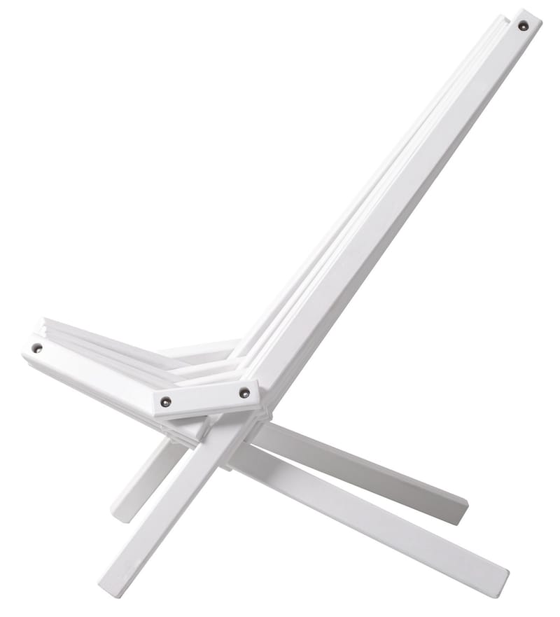 Däckstol vit med nackkudde - vit - Utemöbler - Utestol & trädgårdsstol - Solstolar - Däckstol